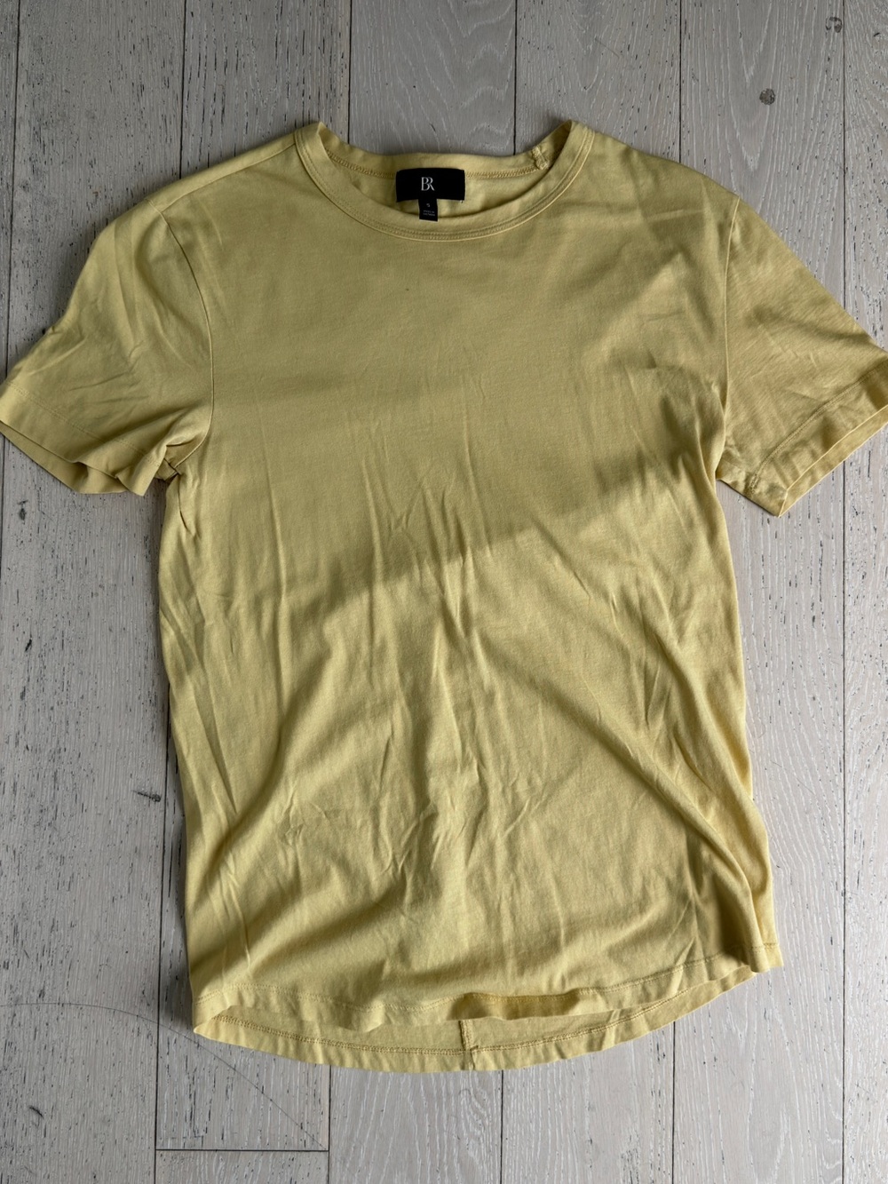Banana Republic Pale Yellow Short Sleeve Crewneck T-Shirt - Men